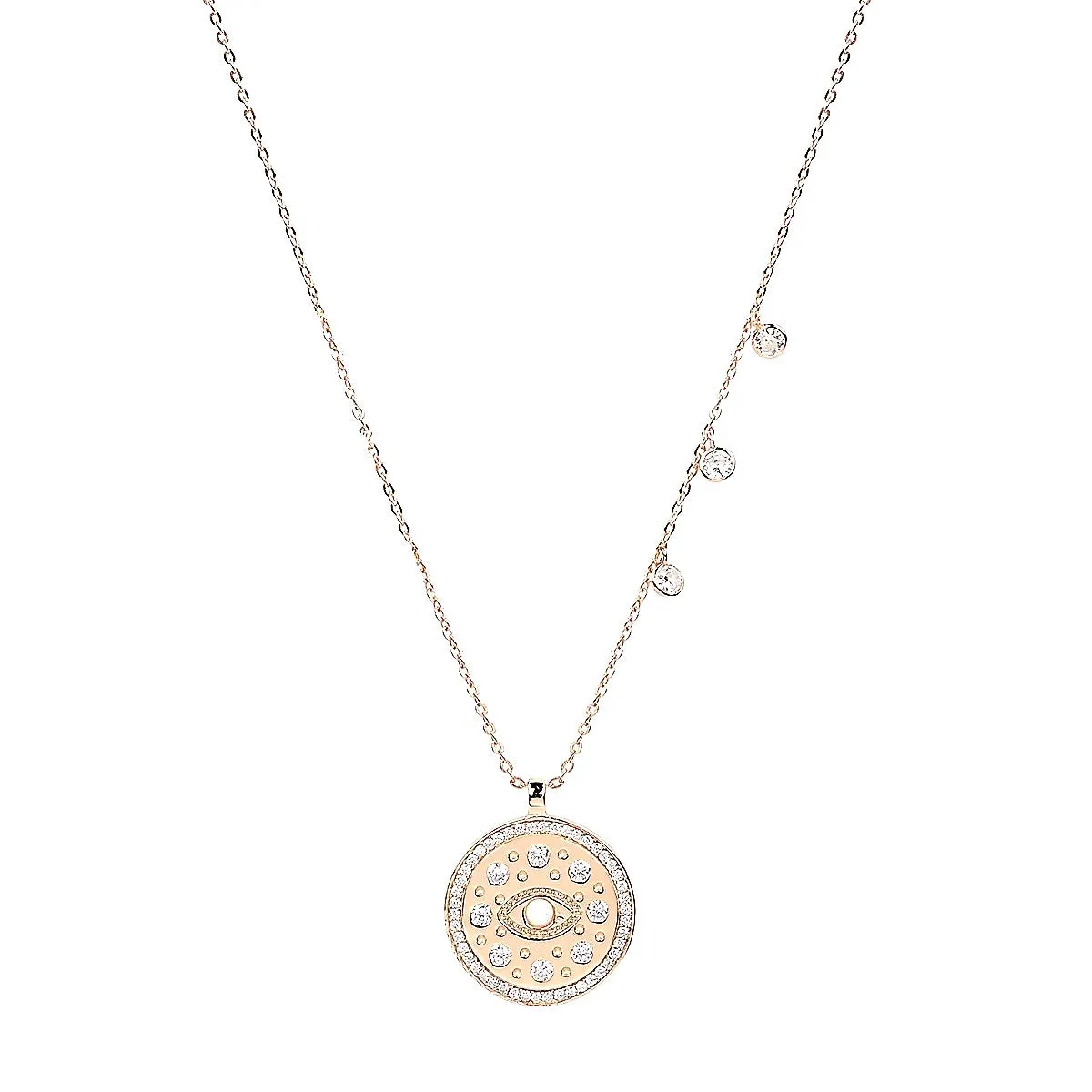 BOHO VINTAGE EVIL EYE GOLD NECKLACE