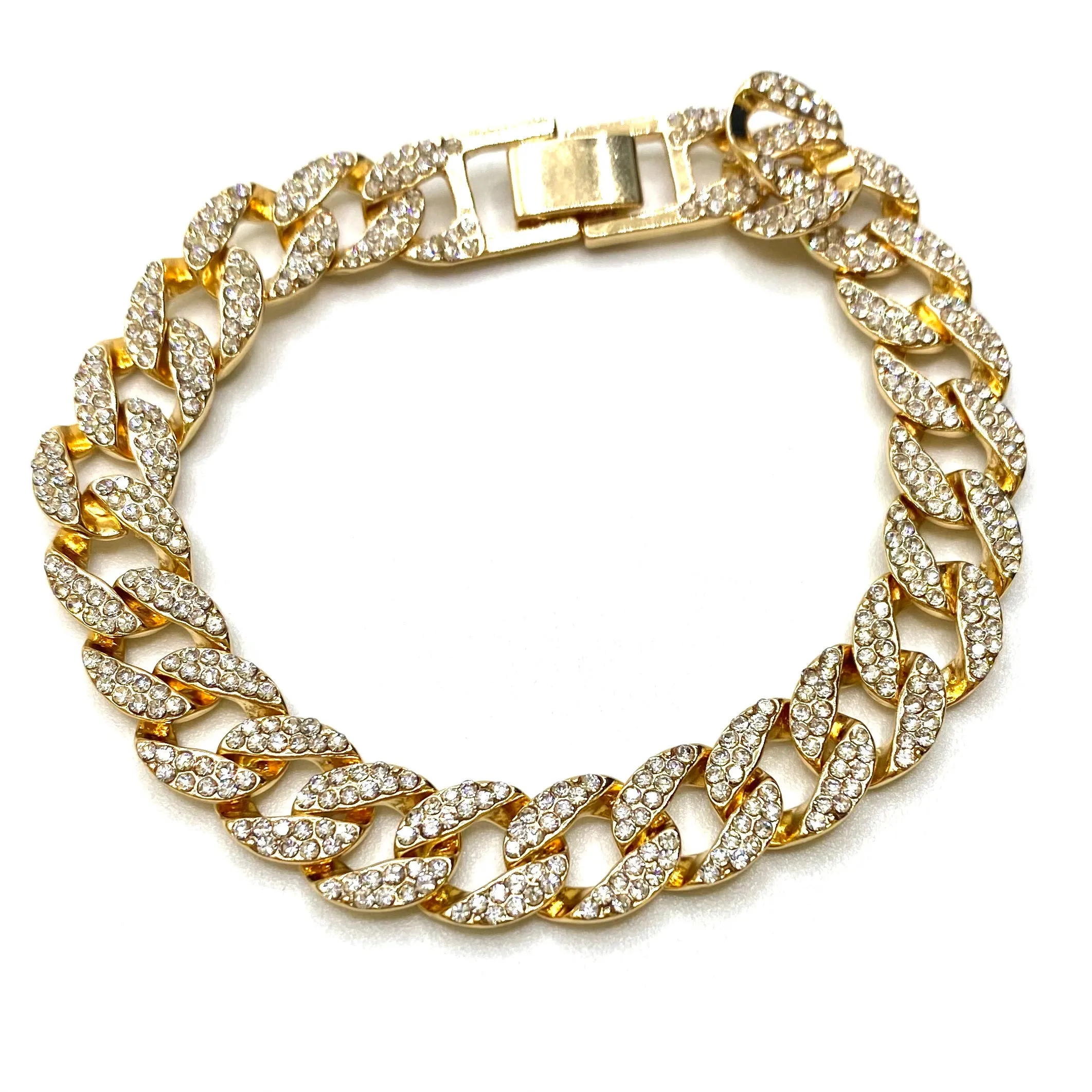 Bracelet Rhinestone Link Large-Large