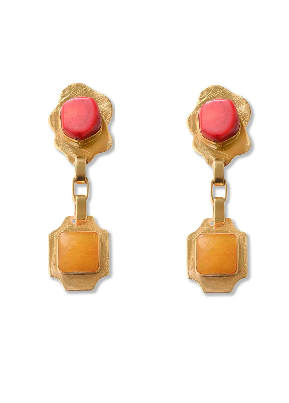 CARNELIAN AGATE DROP EARRINGS