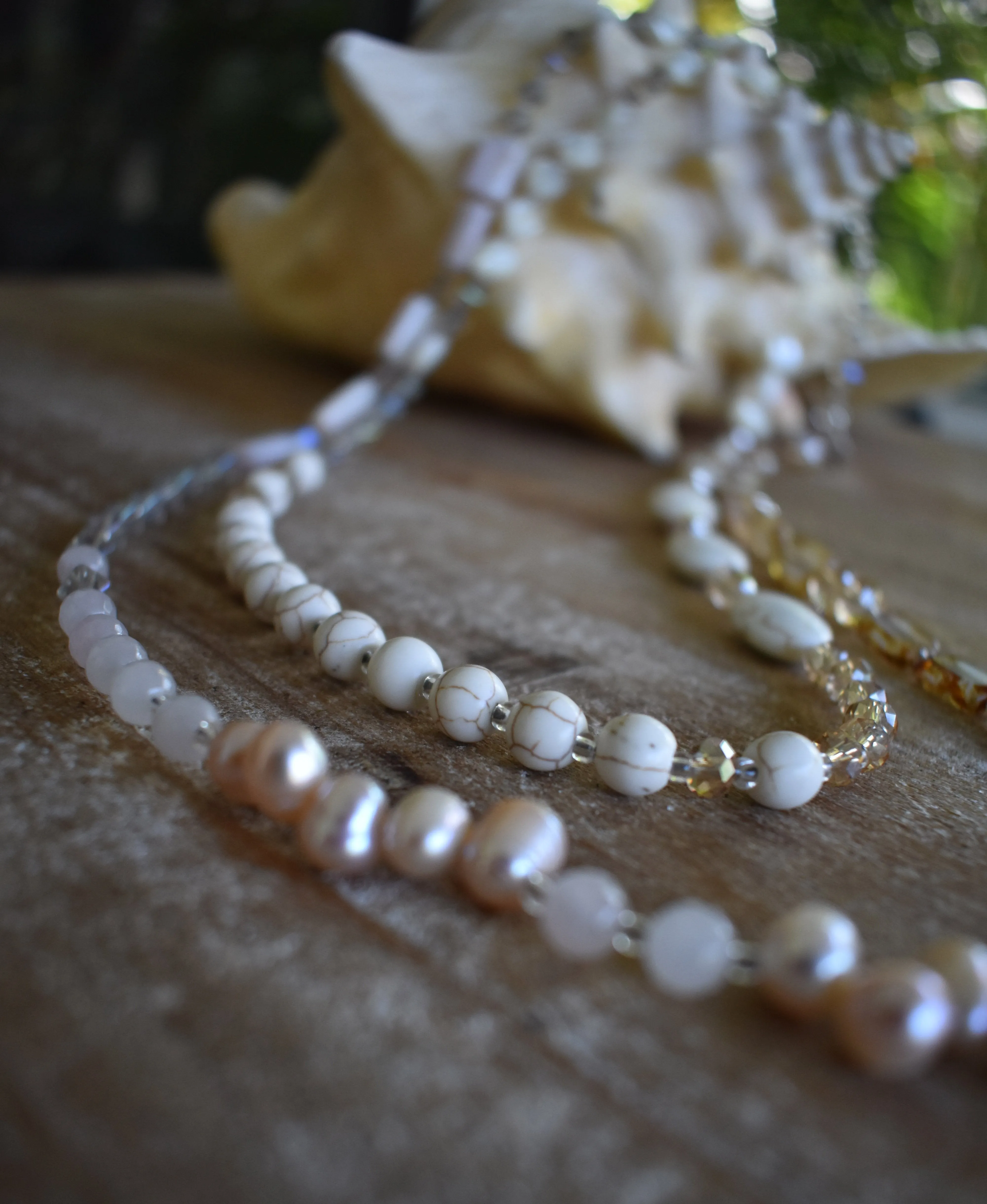 Champagne Medley Necklace, 60"