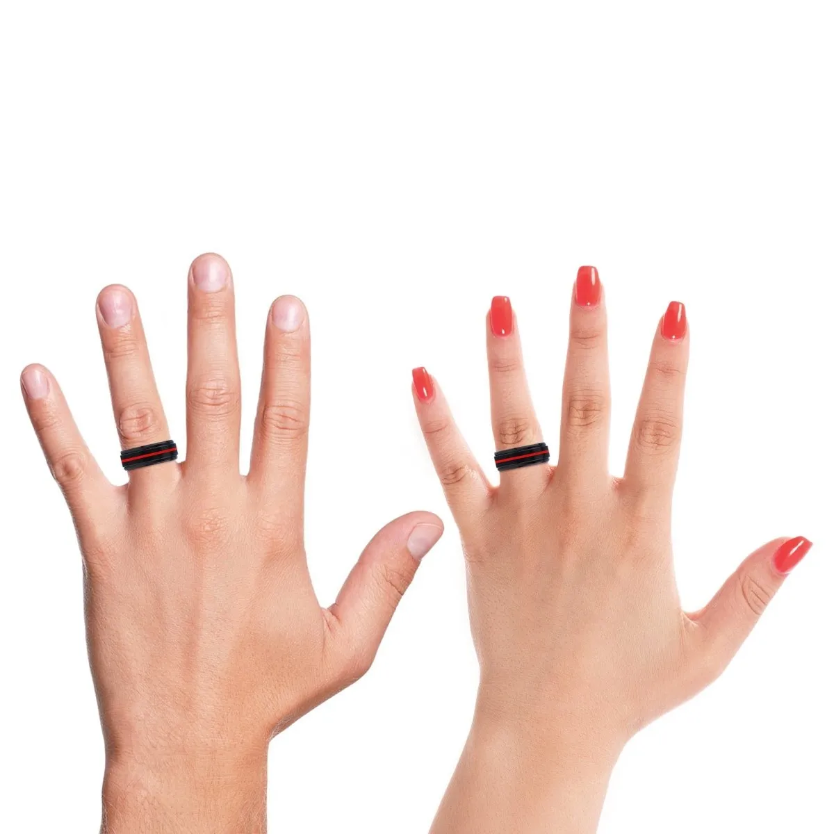 CHAPPIE | Wenge Wood, Black Tungsten Ring, Red Groove, Stepped Edge