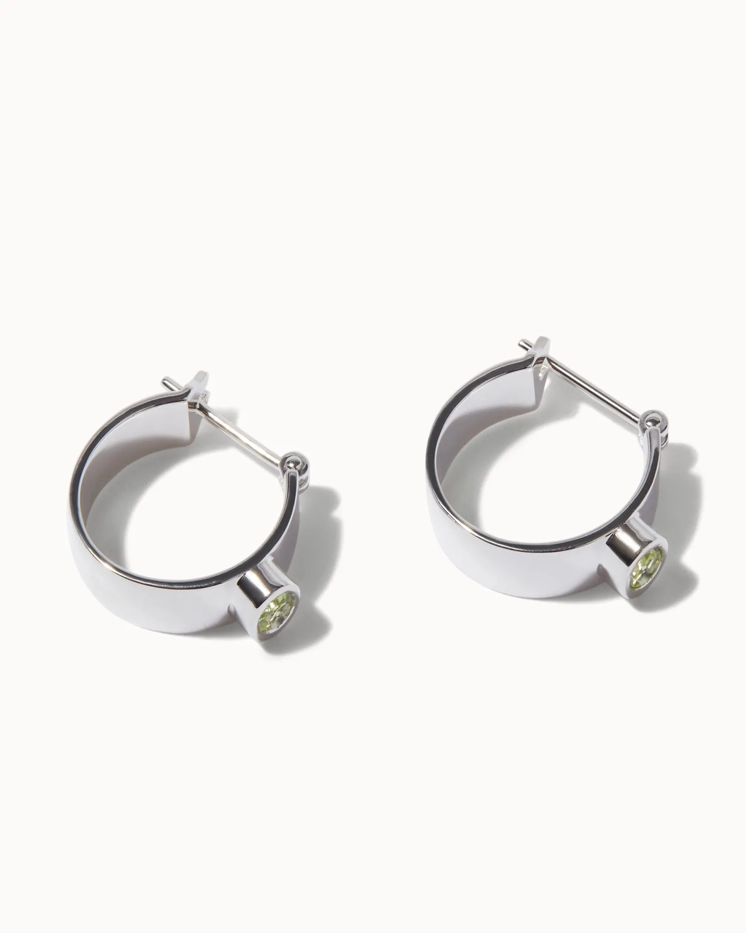 Chroma Peridot Hoop Earrings