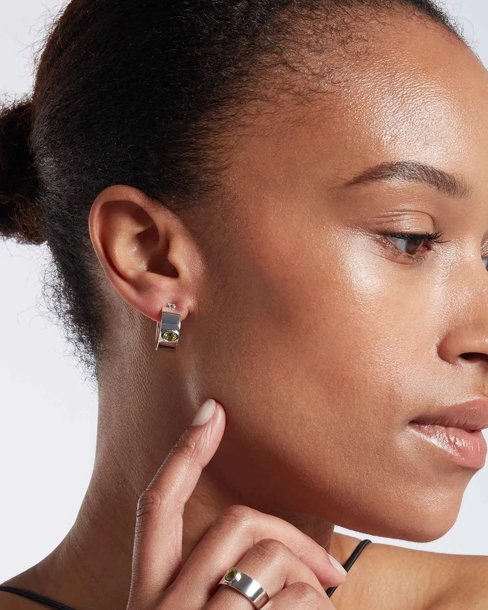 Chroma Peridot Hoop Earrings
