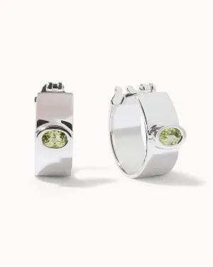 Chroma Peridot Hoop Earrings