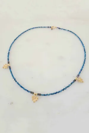 Cobamae 3 Charm Choker - Blue Jean