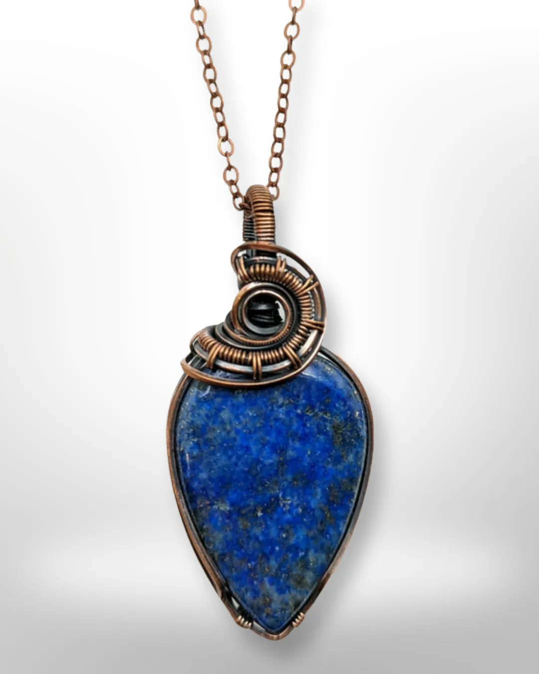 Copper wrapped - lapis lazuli - Necklace
