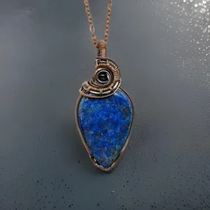 Copper wrapped - lapis lazuli - Necklace