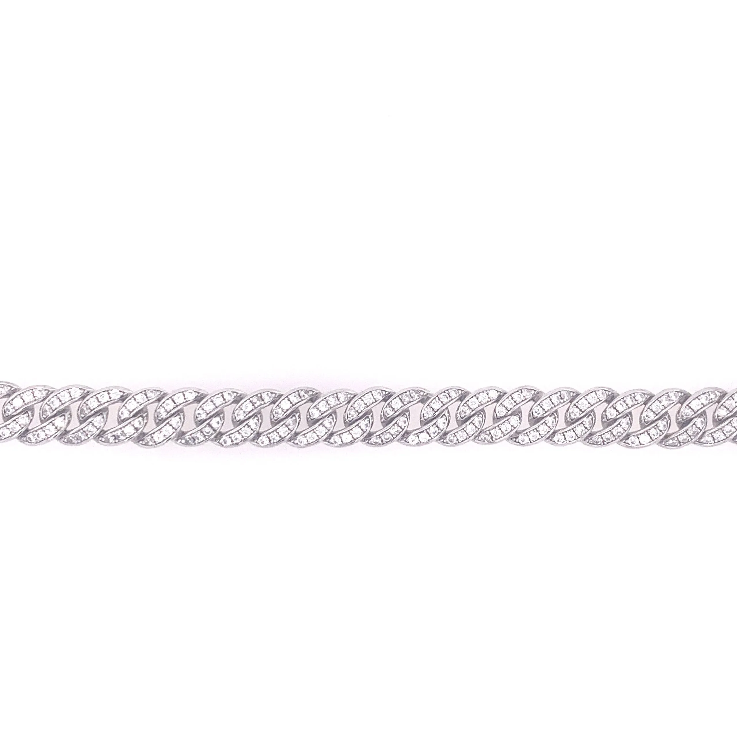 Cubic Zirconia S Link Sterling Silver Bracelet
