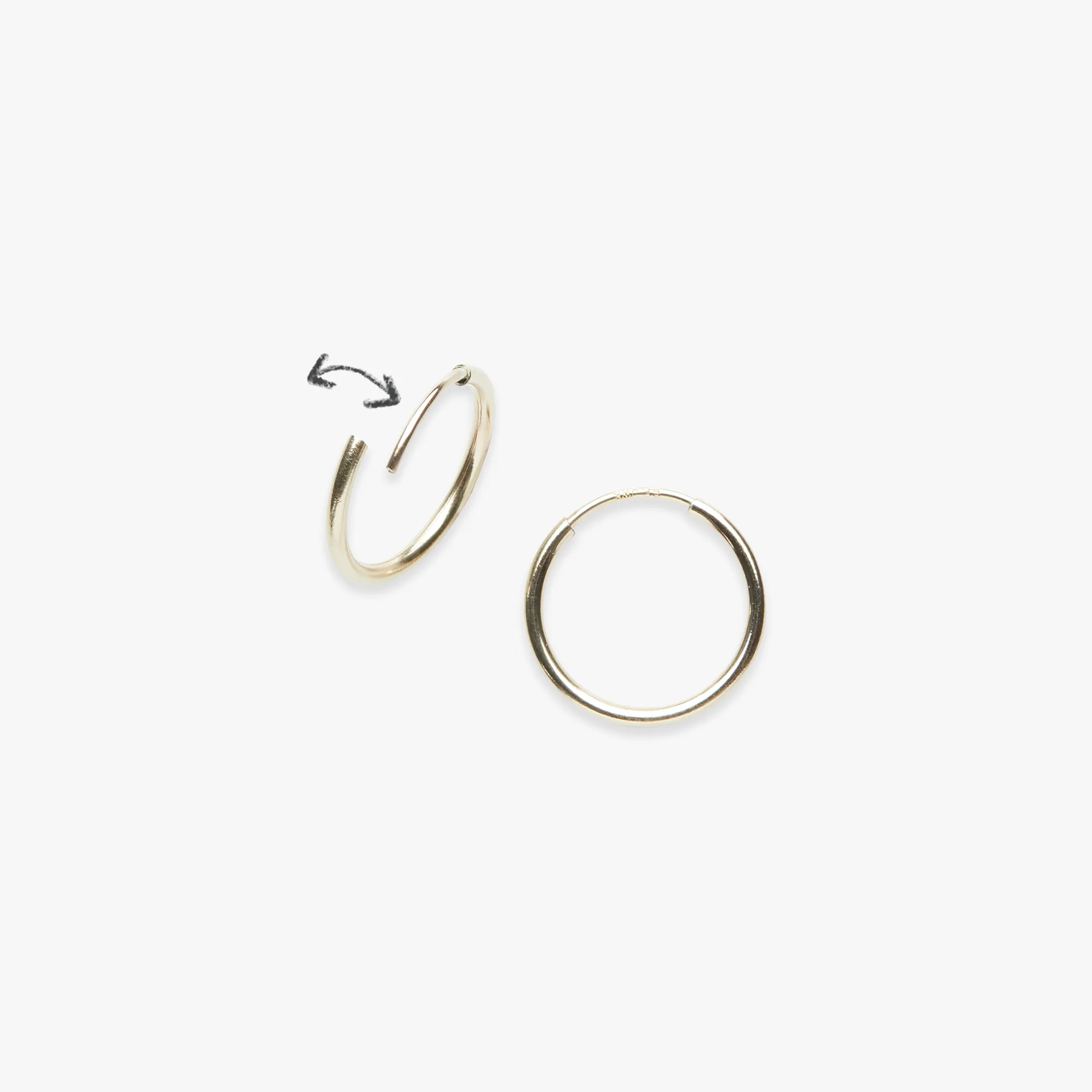 Cut Pebble gemstone charm earring gold filled