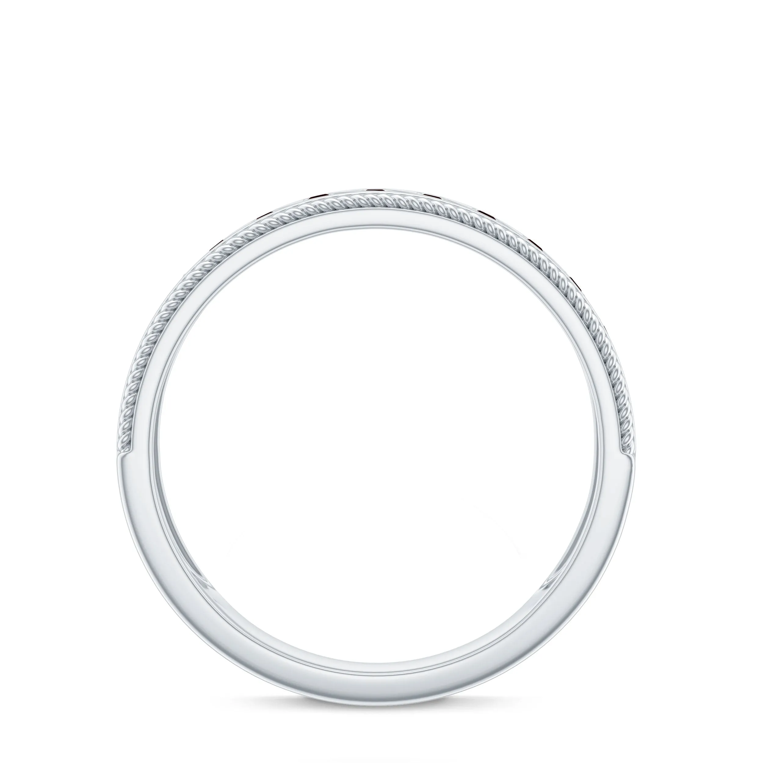 Designer Garnet Wedding Band Ring