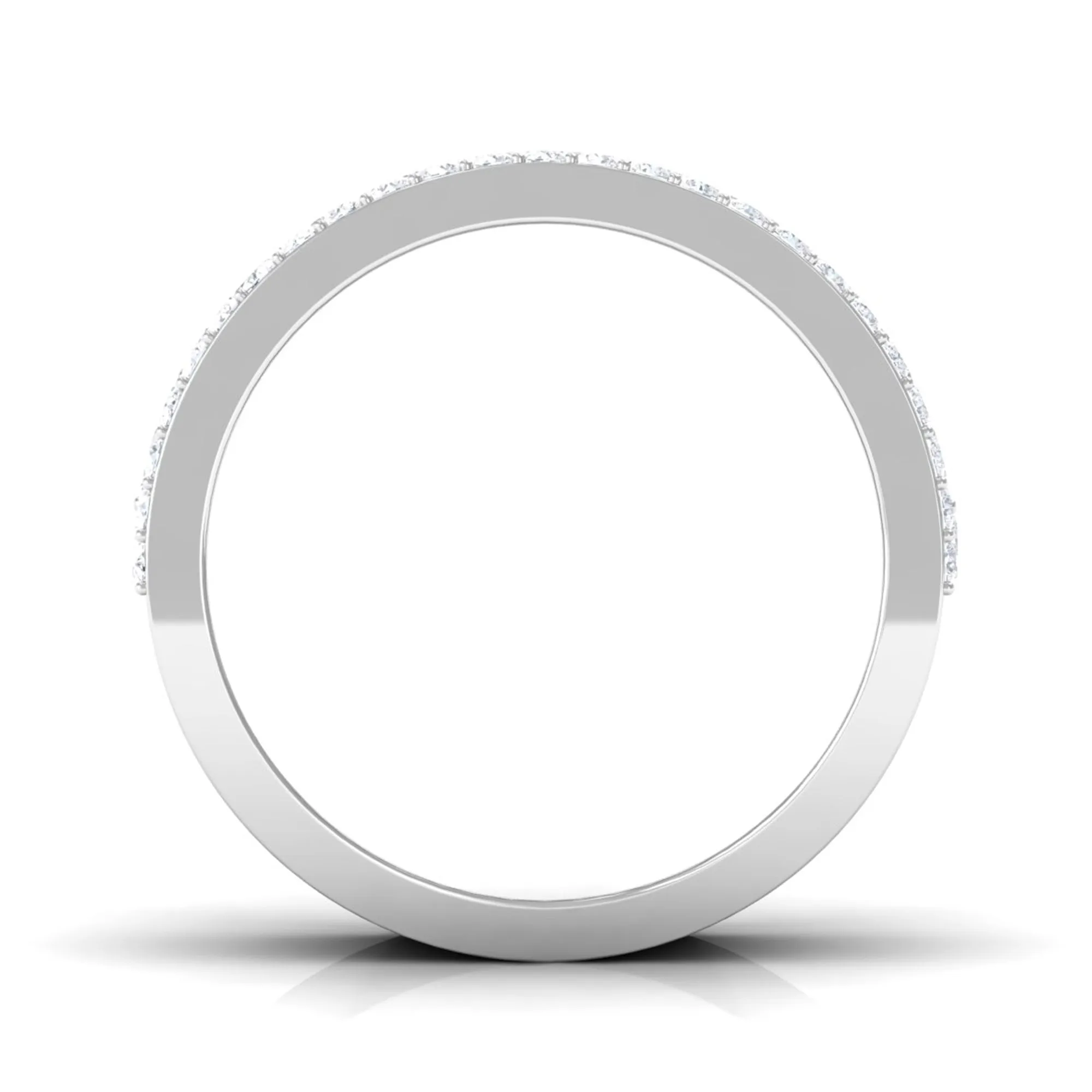 Designer Round and Baguette Cut Zircon Wedding Band