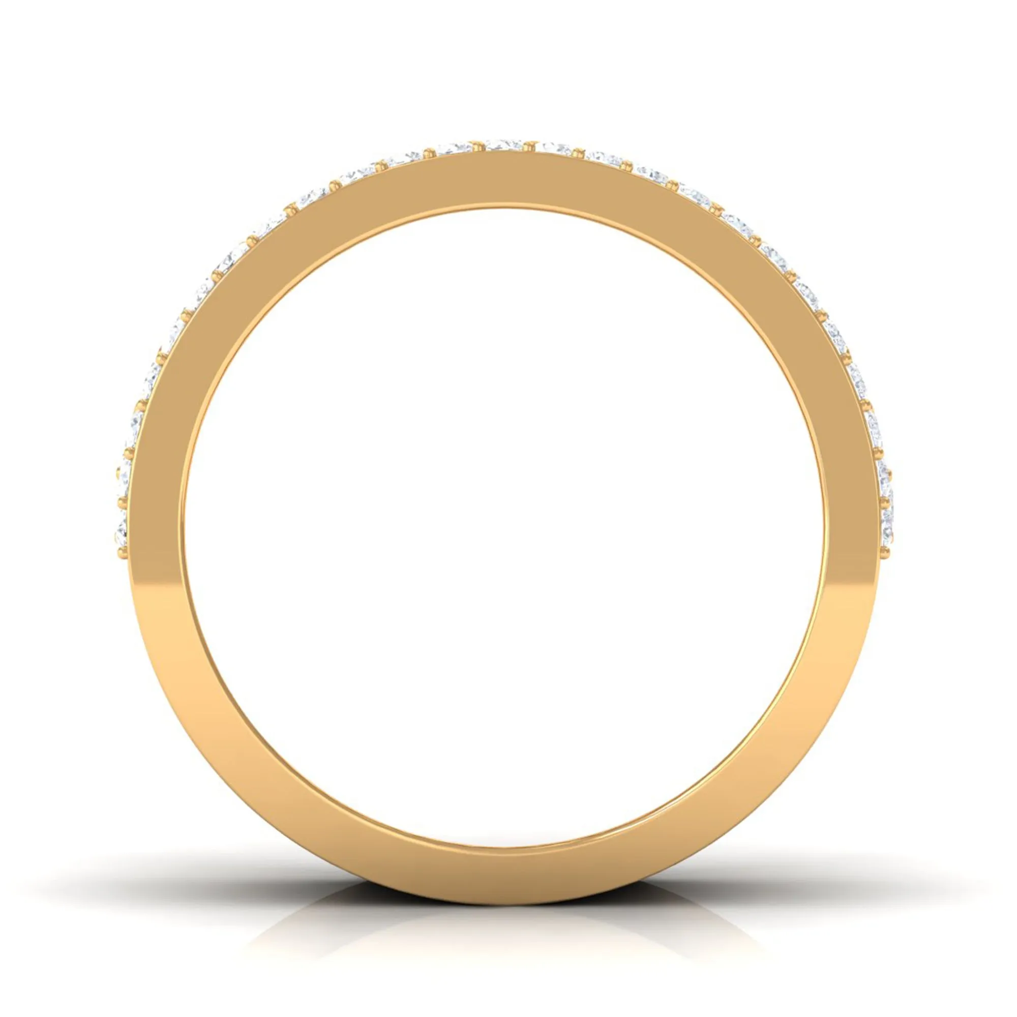 Designer Round and Baguette Cut Zircon Wedding Band