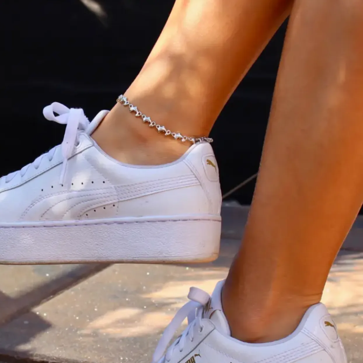 DOLPHIN SILVER & 18k ANKLETS - WATERPROOF BEACH READY!