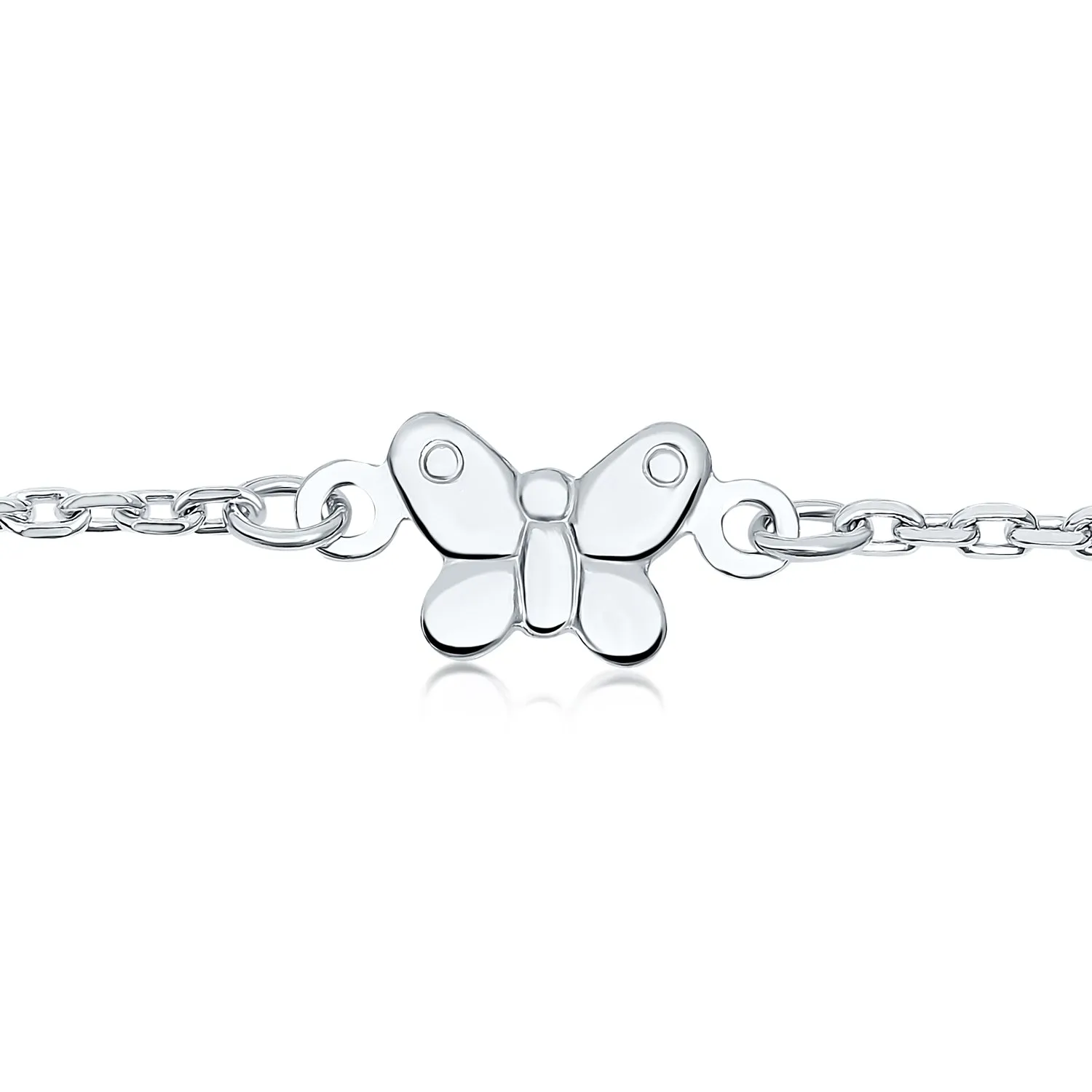 Dragonfly Firefly Butterfly Anklet Ankle Bracelet Sterling Silver Adjustable