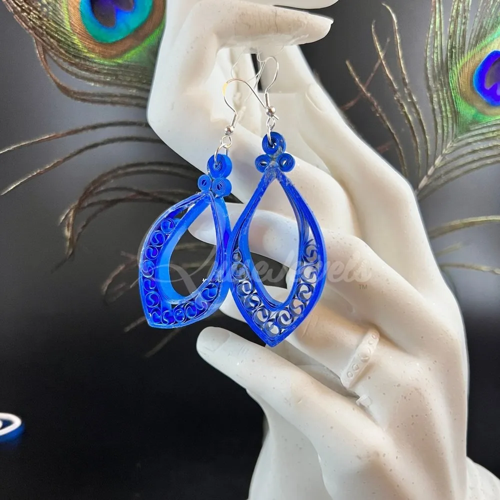 Dual Medium Marquee Quilling Earrings