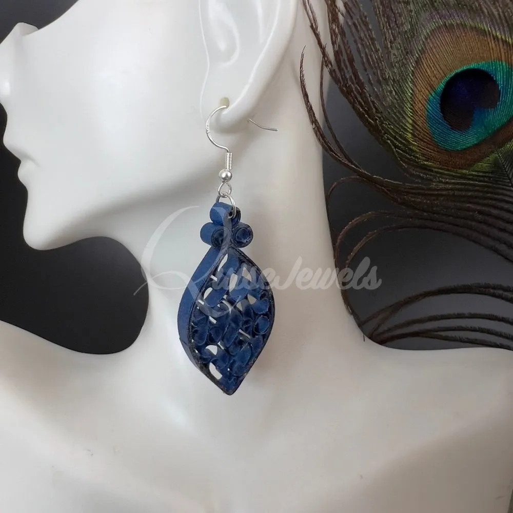 Dual Small Marquee Quilling Earrings