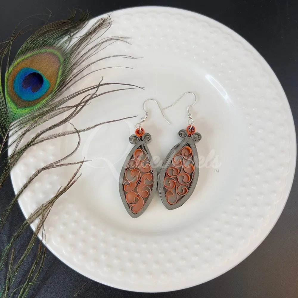 Dual Small Marquee Quilling Earrings