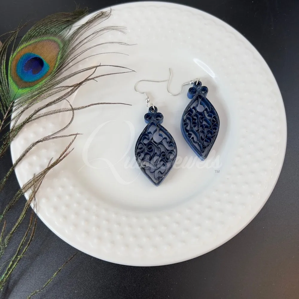 Dual Small Marquee Quilling Earrings