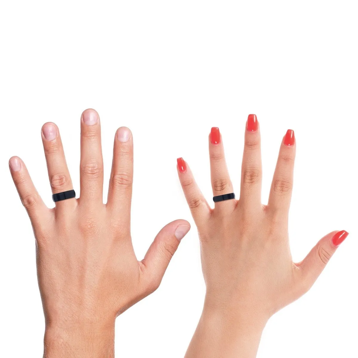 ESME | Multi Color Box Wood Ring Black Domed
