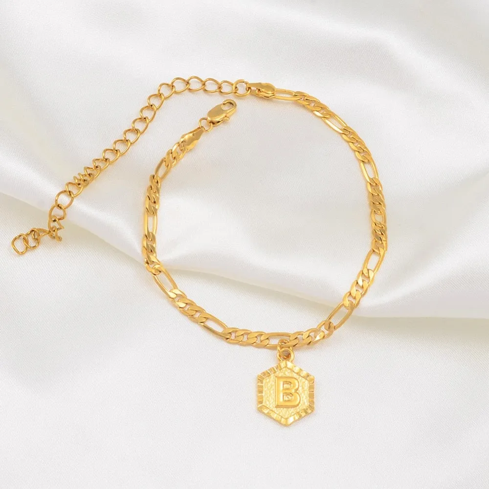 Extender Chain / A-Z Initial Letter Anklet for Women