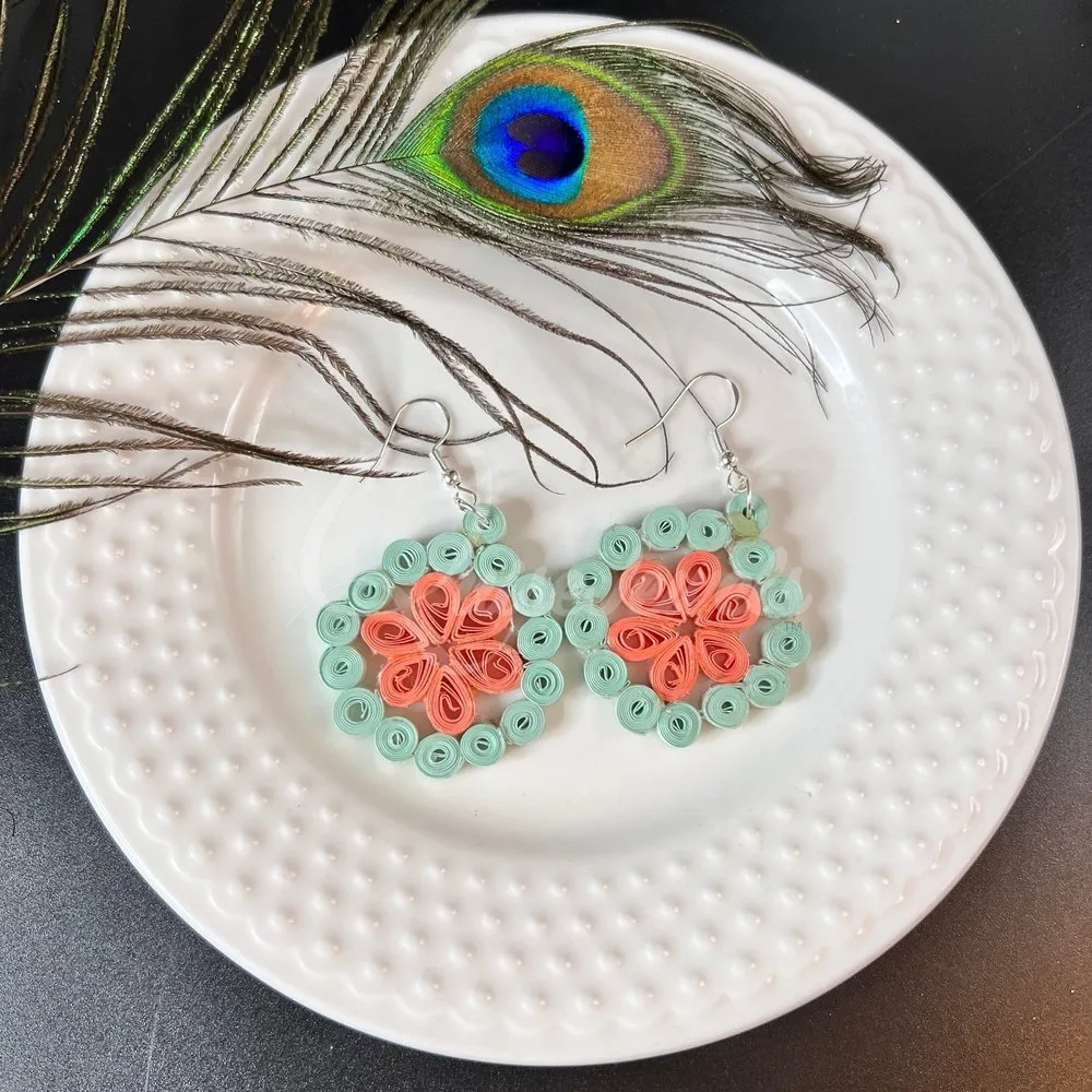 Filigree Circle Quilling Earrings