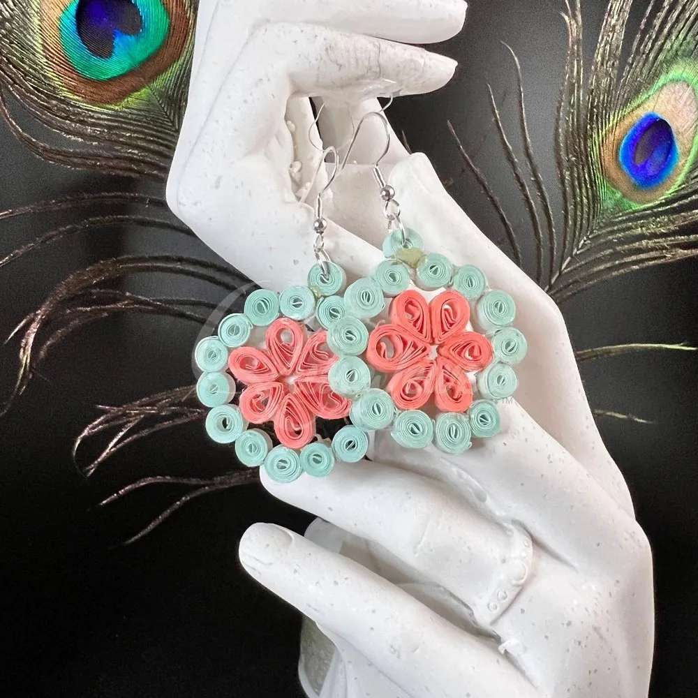Filigree Circle Quilling Earrings