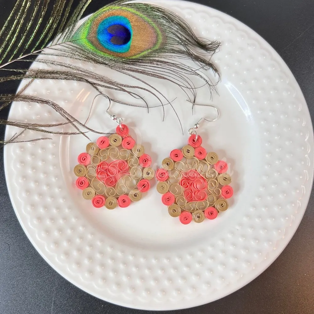 Filigree Circle Quilling Earrings