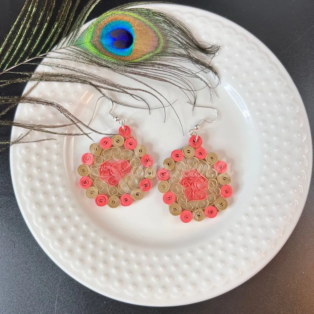Filigree Circle Quilling Earrings