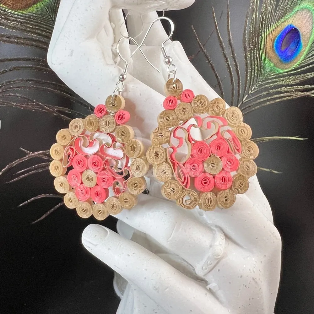 Filigree Circle Quilling Earrings