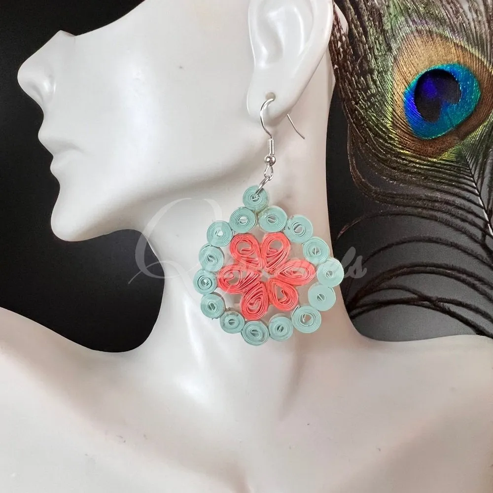Filigree Circle Quilling Earrings