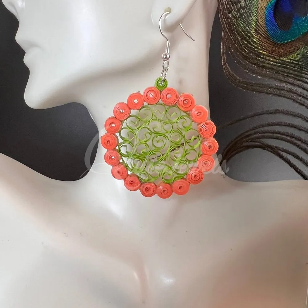 Filigree Circle Quilling Earrings
