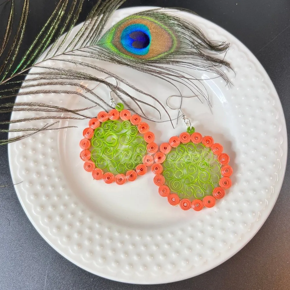 Filigree Circle Quilling Earrings