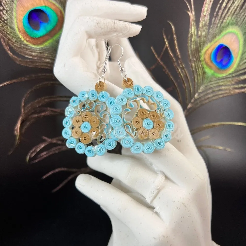 Filigree Circle Quilling Earrings