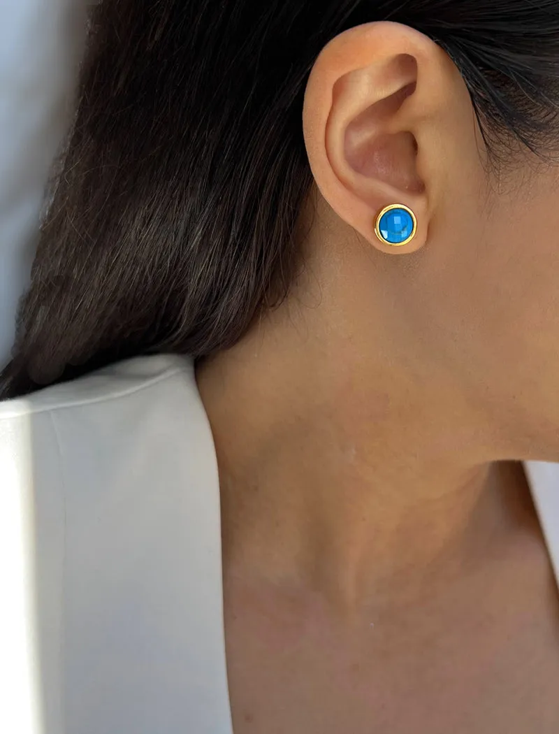 FIRE Gemstone Stud Earrings