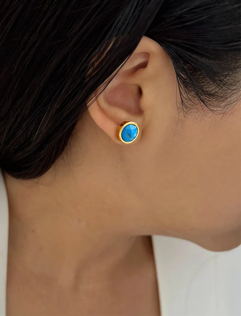 FIRE Gemstone Stud Earrings