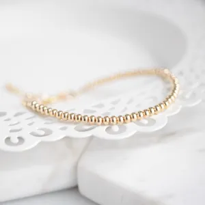 Gold Bead Minimalist Bracelet
