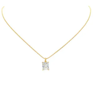 Gold Filled CZ Pendant Necklace