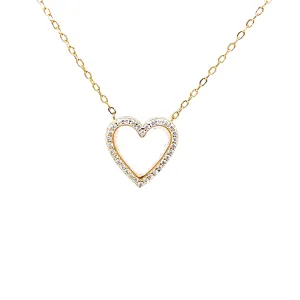 Gold Heart Pendant Necklace