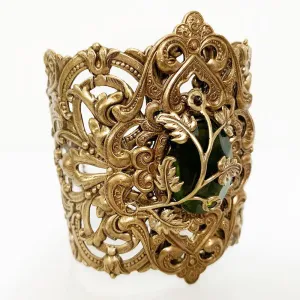 Gothic Victorian Gold Cuff Bracelet