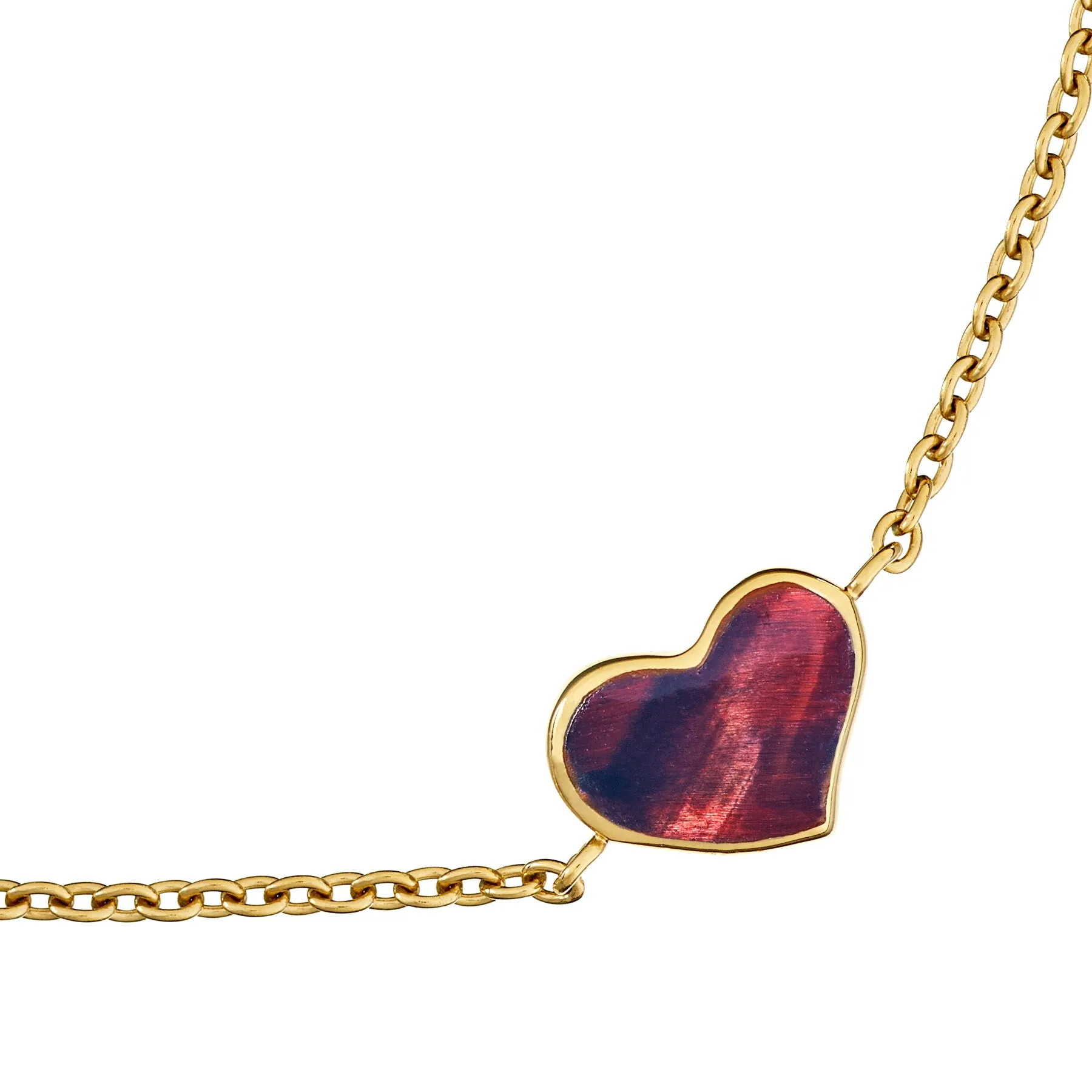 Heart Sterling Bracelet  withGold Vermeil