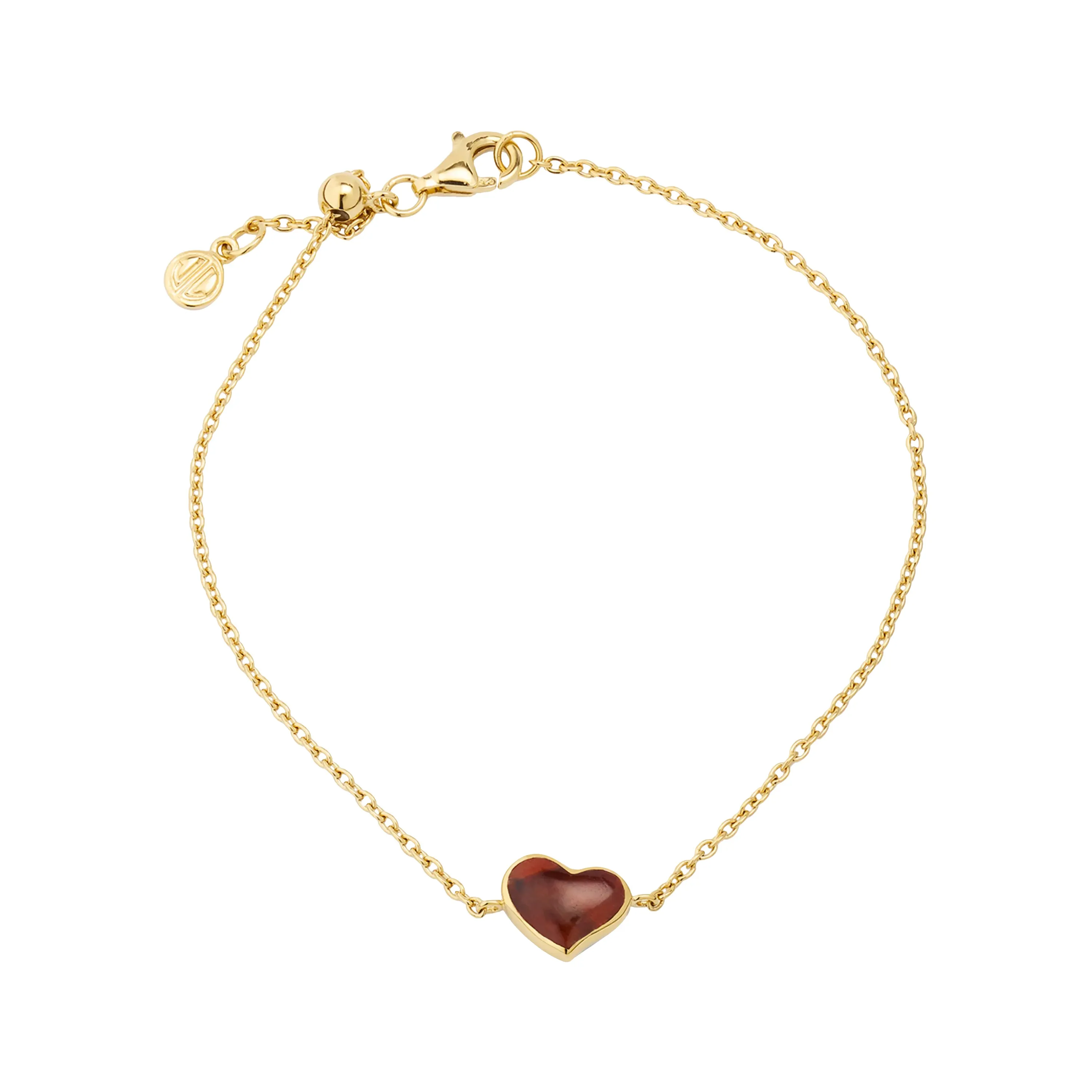 Heart Sterling Bracelet  withGold Vermeil