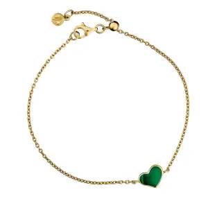 Heart Sterling Bracelet  withGold Vermeil