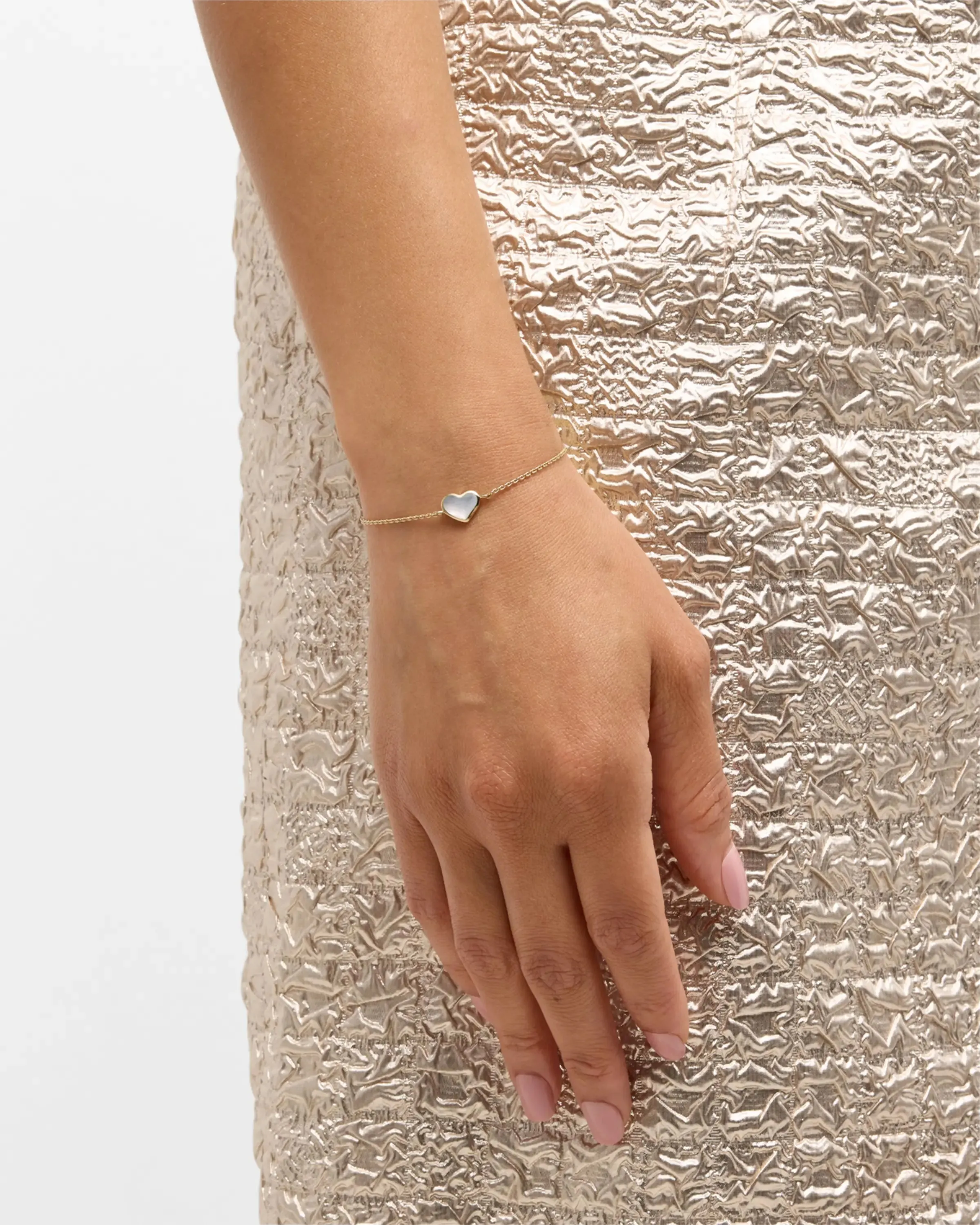 Heart Sterling Bracelet  withGold Vermeil