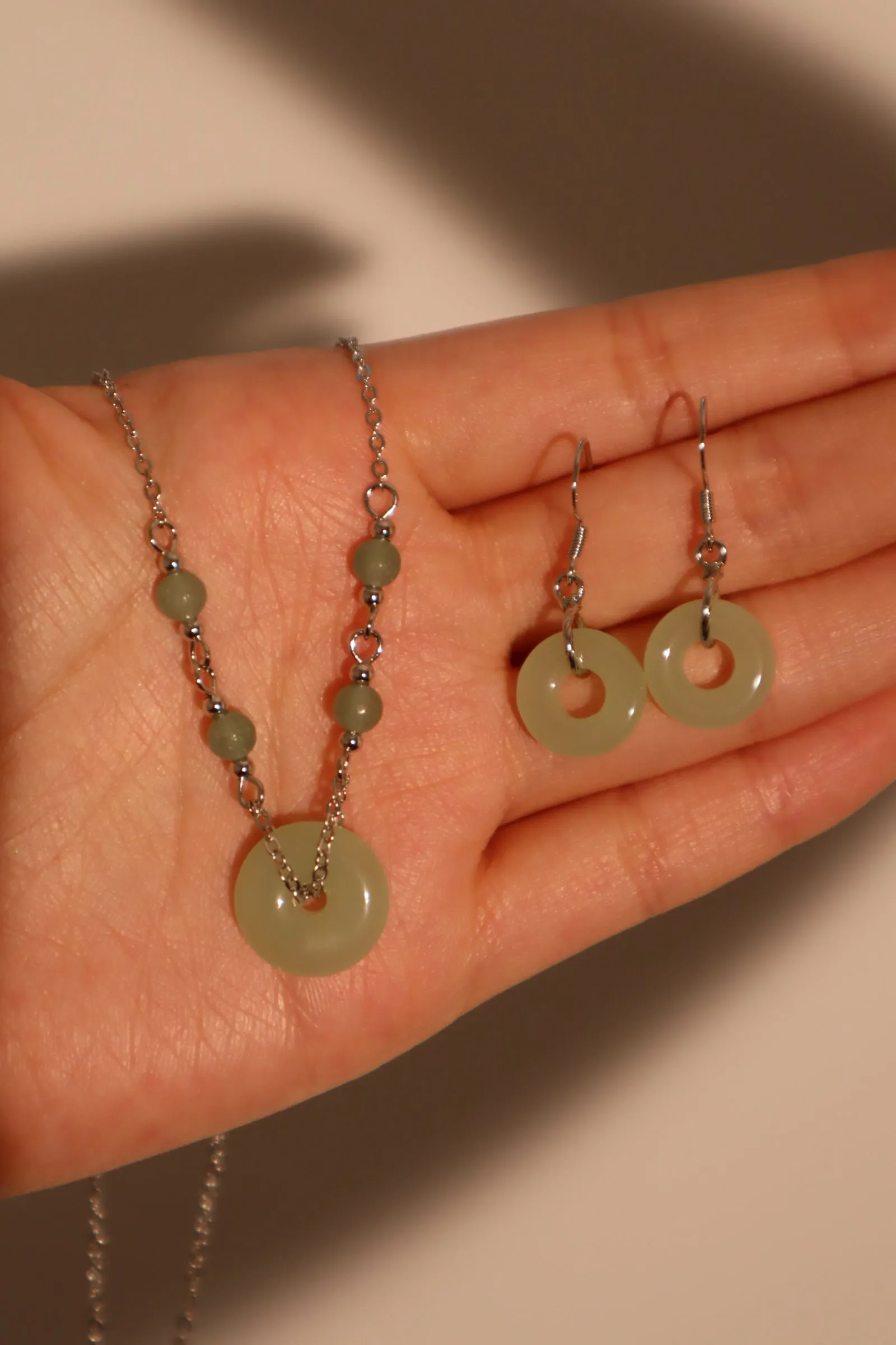Jade Pendant Earrings