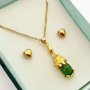 JADE PIXIU PENDANT ONLY - FREE CHAIN & EARRINGS