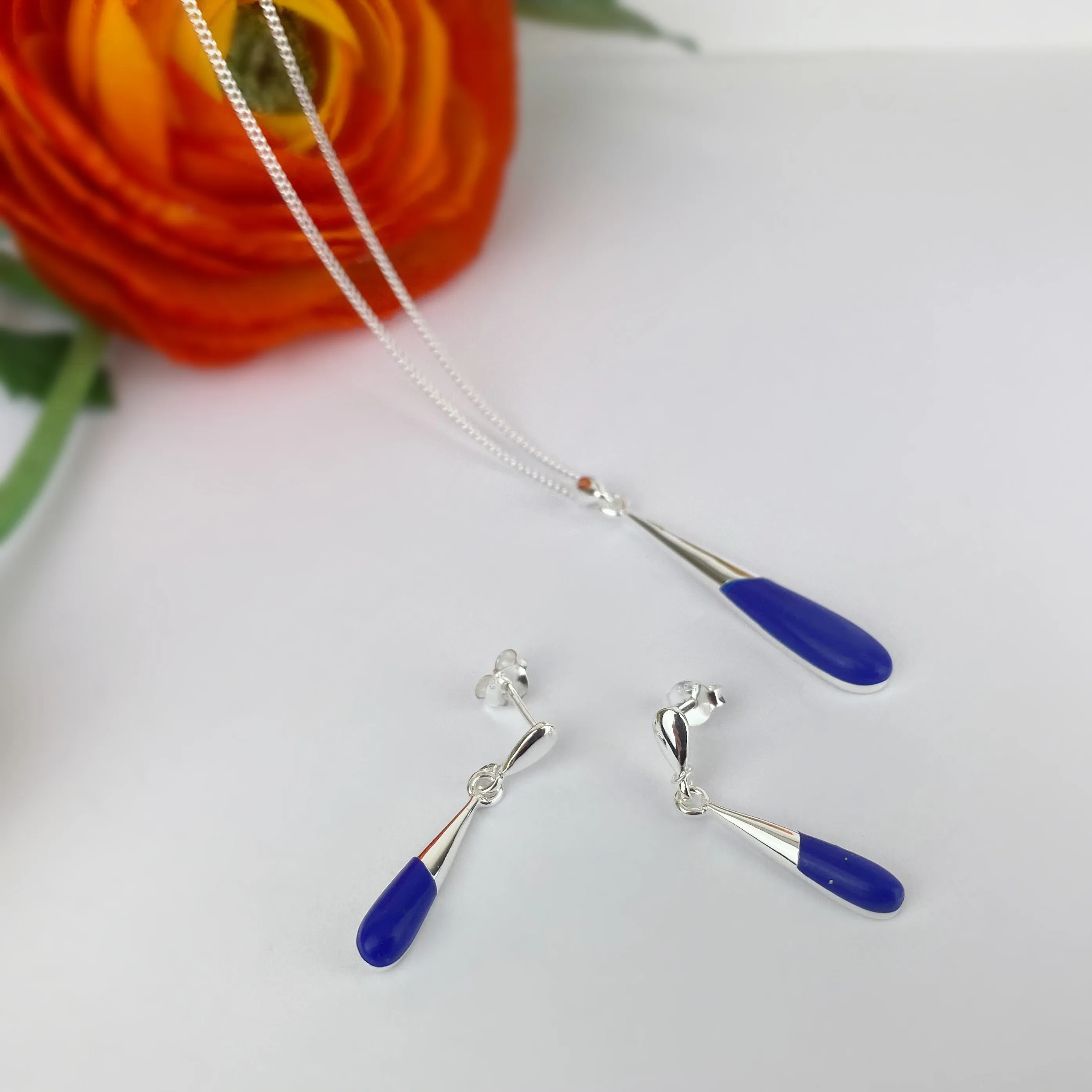 Lapis Droplet Pendant - VP396