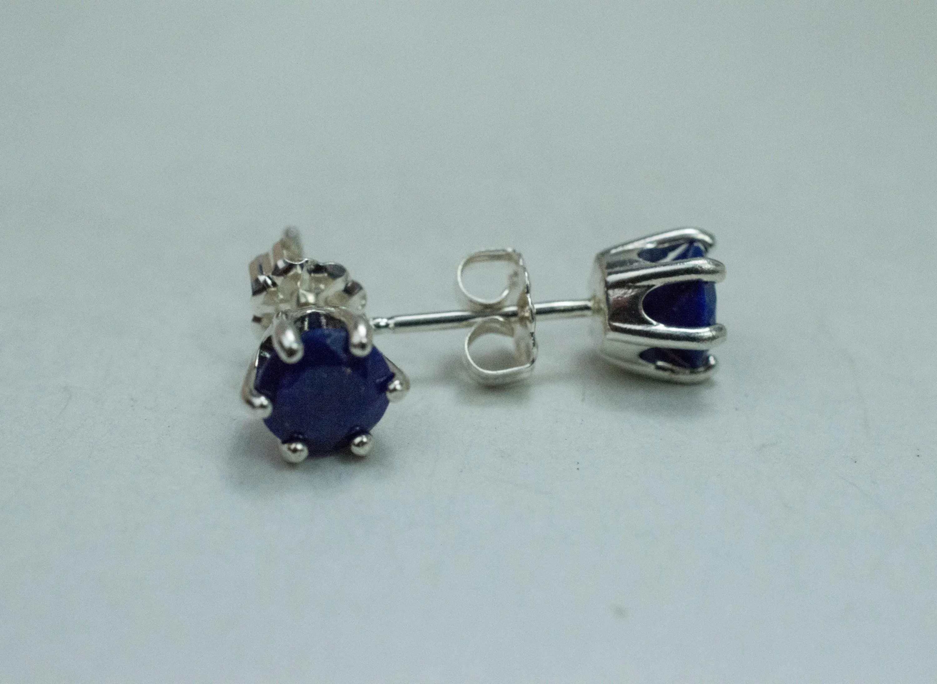 Lapis Lazuli Earrings; Natural Untreated Afghanistan Lapis; 1.460cts