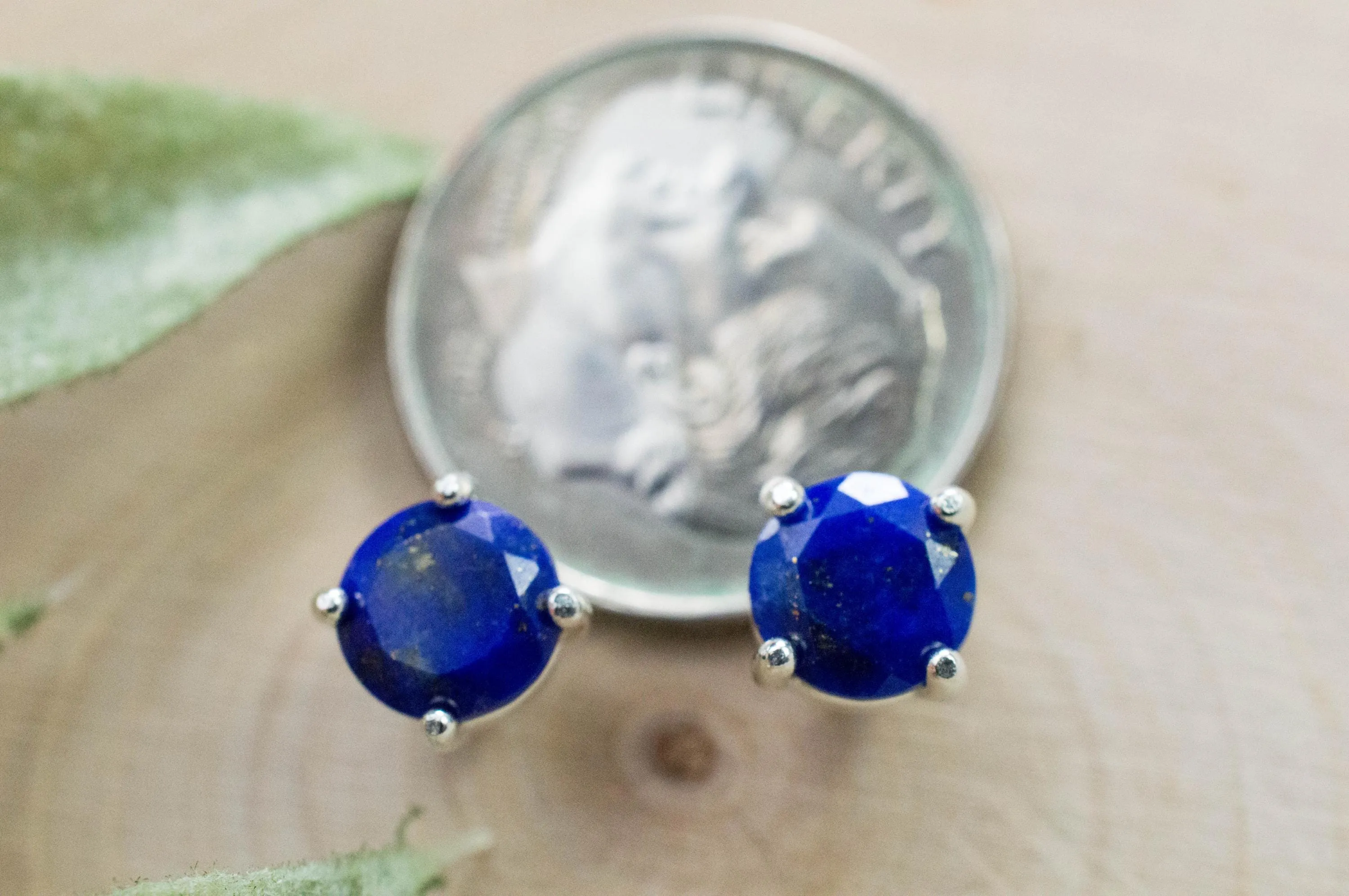 Lapis Lazuli Earrings; Natural Untreated Afghanistan Lapis; 1.550cts
