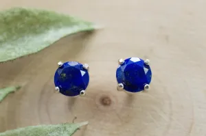 Lapis Lazuli Earrings; Natural Untreated Afghanistan Lapis; 1.550cts