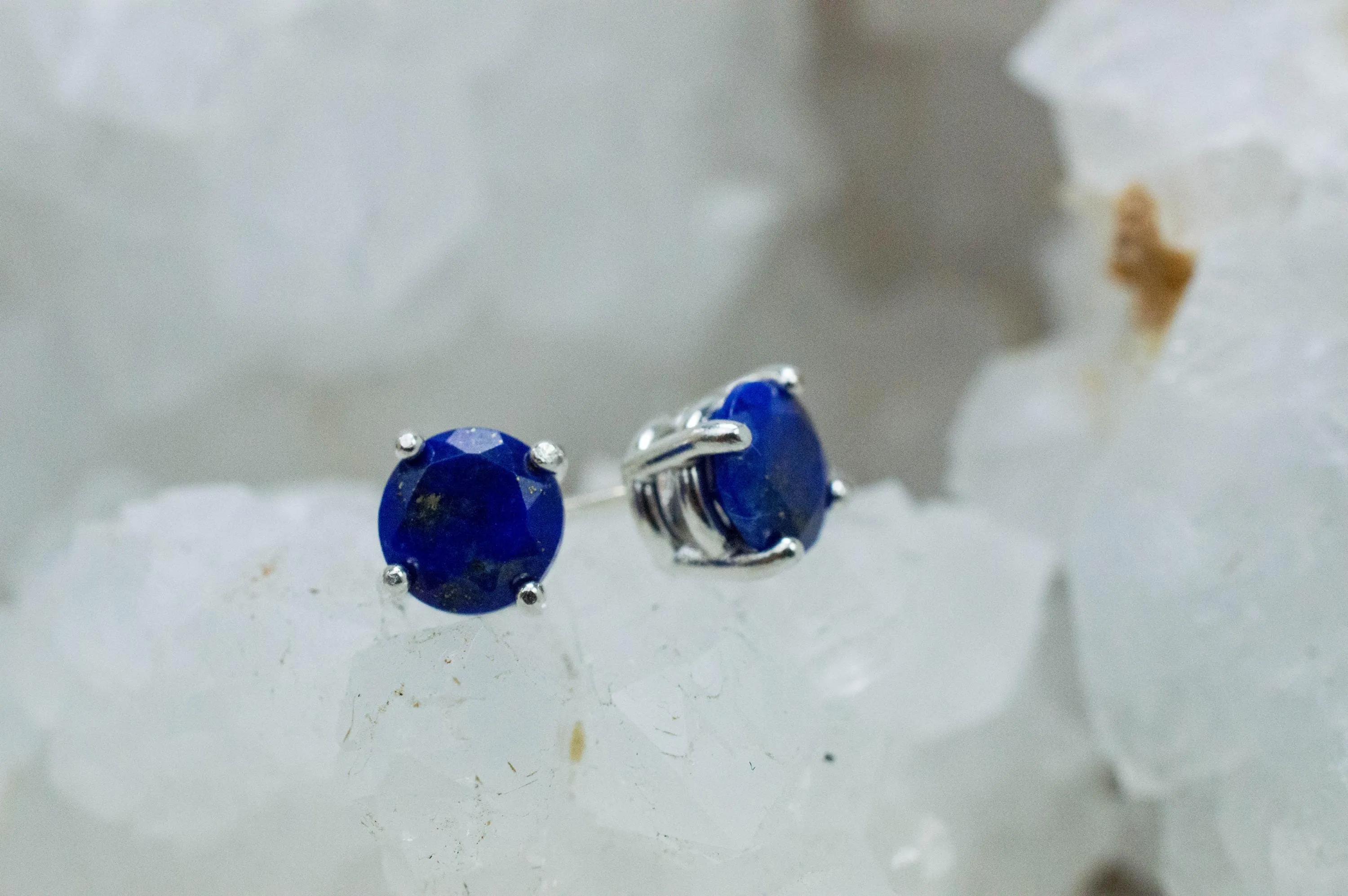 Lapis Lazuli Earrings; Natural Untreated Afghanistan Lapis; 1.550cts